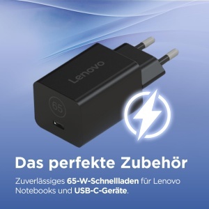 Adaptor Lenovo GaN Nano 65W USB-C, incarcare rapida, cablu 1,8m - Img 3