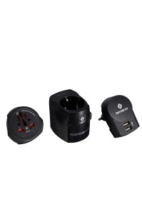 Adaptor mondial Samsonite World Adaptor Pro 3-PUSB, Negru - Img 2
