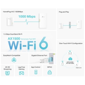Adaptor Powerline TP-Link TL-WPA7817, 1000 Mbps, Wi-Fi 6, Plug Play - Img 3