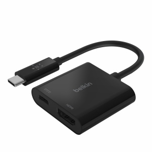 Adaptor USB-C la HDMI Belkin cu suport 4K UHD si incarcare 60W