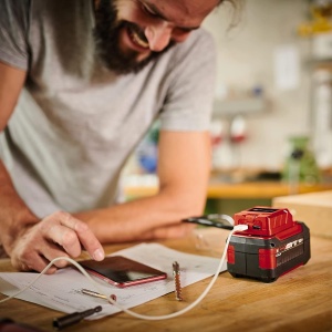 Adaptor USB Einhell TC-CP 18 Li USB-Solo Power X-Change 2 porturi USB incarcare rapida 21A - Img 3