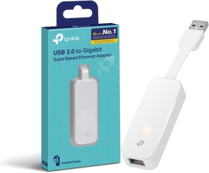 Adaptor USB la Ethernet TP-Link UE300, 1000Mbps, Plug-and-Play, design portabil