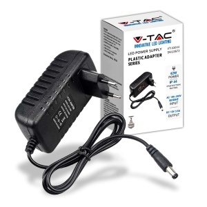 Adaptor V-TAC 12V 42W 3.5A pentru camere si LED-uri, Negru