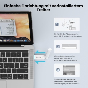 Adaptor Wi-Fi USB Tenda U2, Wi-Fi 6, 286 Mbits, antena 6 dBi - Img 3