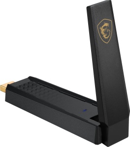Adaptor WiFi MSI AXE5400 Tri-Band USB 6E 5400 Mbps Antena ajustabila WPA3 - Img 4