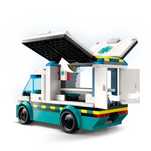 Ambulanta LEGO City 60451 cu 184 piese, 2 mini figurine si accesorii medicale - Img 4