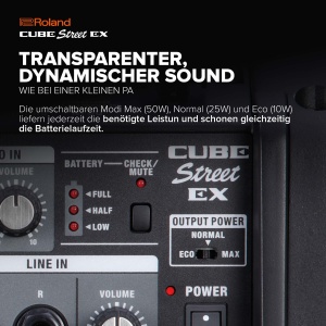 Amplificator Stereo Roland Cube Street EX, 50W, portabil, cu 4 canale - Img 3