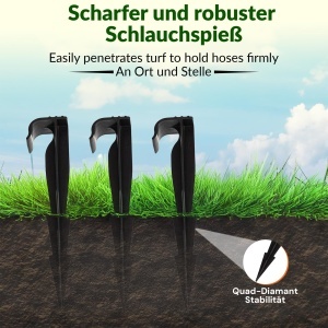 Ancore pentru furtun Gardenix, 100 bucati, din plastic rezistent, lungime 16 cm - Img 6