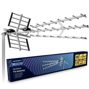 Antenna TV DVB-T2 Berdsen cu Amplificator, 80 km, Ultra HD 4K
