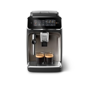 Aparat de cafea complet automat Philips seria 3300 - 5 bauturi, ecran tactil intuitiv, spumant clasic de lapte, SilentBrew, rasnita 100% ceramica, filtru AquaClean. Crom negru (EP3326/90) - Img 1