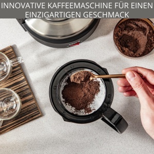 Aparat de cafea cu filtru Krups T8, 850 wati, oprire automata, 8-12 cani, capacitate 1L, filtru permanent, comutator de pornire/oprire iluminat, usor de utilizat, negru, KM4689 - Img 6