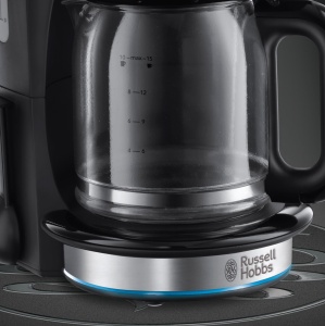 Aparat de cafea Russell Hobbs [temporizator digital, cap de dus pentru extractie si aroma optime] Buckingham (max 10 cani, ulcior de sticla de 1,25 l, placa de incalzire, 1000 W) Filtru de cafea 20680-56 - Img 6