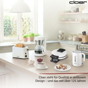 Aparat de copt cornuri Cloer 281, 800 W, antiaderent, alb - Img 7