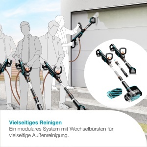 Aparat de curatat GARDENA AquaBrush Universal 0418V, kabellos, modulabil - Img 2