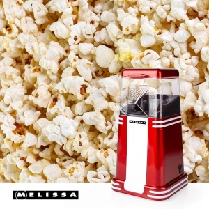 Aparat de facut popcorn Melissa Retro 16310187 1200 W fara ulei design compact RosuAlb - Img 3