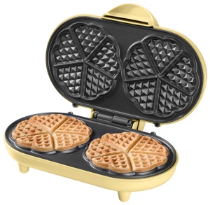 Aparat de facut vafe Bestron ADWM1000V, 1200W, 10 vafe, Galben - Img 1