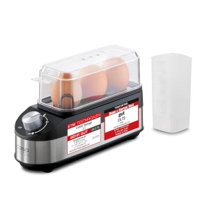 Aparat de fiert oua CASO E3, capacitate 3 oua, inox, control electronic