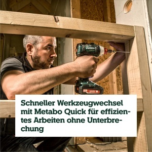 Aparat de gaurit cu acumulator Metabo BS 18 LT BL Q, 18 V, motor fara perii, cu sistem rapid de schimbare - Img 8