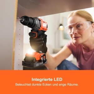 Aparat de gaurit si insurubat BLACKDECKER BCD382D2XK, 18V, 2 acumulatori 2.0Ah - Img 8