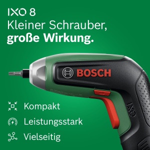 Aparat de gaurit si insurubat Bosch IXO 8, 2.0 Ah, compact, cu accesorii - Img 2