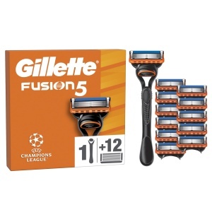 Aparat de ras Gillette Fusion5 pentru barbati 12 rezerve 5 lame pentru o rasura precisa