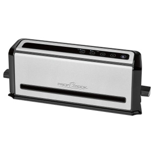 Aparat de sigilare in vid ProfiCook(r) | Masina de sigilat in vid cu 10 pungi | Gatit sous vide si vid | Cusatura de sudura stabila | Etansator de film cu putere de aspiratie de 12 l/min | Mancare de 8 ori mai lunga Proaspata | PC-VK 1133 - Img 1