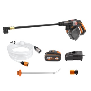 Aparat de spalat cu presiune fara fir WORX WG633E Hydroshot 20V - presiune maxima de 56 bar - multifunctional pentru curatare si udare - motor puterni - Img 1
