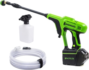 Aparat de spalat cu presiune Greenworks G24PW, 300W, 24 bar, 6m furtun