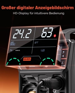 Aparat de sudura VEVOR MIG-250, 250A, 5-in-1, LCD - Img 5