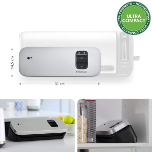 Aparat de vacuumare FoodSaver VS1190X, compact, argintiu, cu accesorii incluse - Img 3