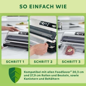 Aparat de vidat FoodSaver FFS006X, automat, cu role si 5 saci, argintiu - Img 3