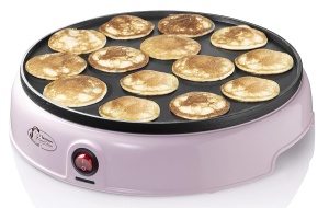 Aparat pentru Poffertjes Bestron APFM700SDP, 800W, culoare roz, design retro