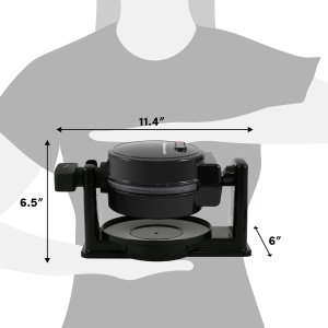 Aparat pentru Wafe Elite Gourmet EWM460 Rotativ Antiaderent Negru - Img 7