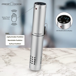 Aparat sous vide ProfiCook PC-SV 1159, 1000W, temperatura 0-90C, aluminiu - Img 7