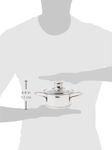 Aperitive Fissler / Mini cratita (O 12cm, 0.5 L) Oala din otel inoxidabil, oala de gustare, cu capac de sticla, potrivita pentru inductie - Img 6