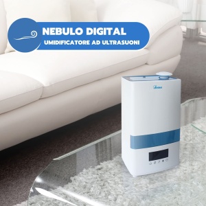 ARDES - AR8U20 Umidificator cu ultrasunete ionizant NEBULO DIGITAL 30W, prof., umidificator silentios cu higrometru, capacitate 4,5 litri, 4 niveluri de abur, afisaj LED, temporizator de 12 ore, alb - Img 4