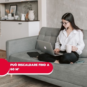 ARDES - Incalzitor ventilator ARAM4F14W BALDO, aragaz, 2 niveluri de putere Eco/Comfort, termostat temperatura camerei, termoventilator portabil cu design elegant, compact in gri - Img 5