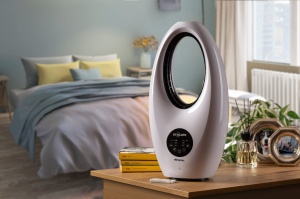 Ariete 803 Ventilator digital, fara lame, 60 W, masa, silentios, functie de oscilatie, cronometru pana la 7,5 ore, 3 viteze, lumina LED, alb - Img 2