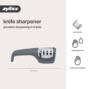Ascutitor de cutite Zyliss Profi, 4 functii, maner ergonomic, baza antiderapanta - Img 7