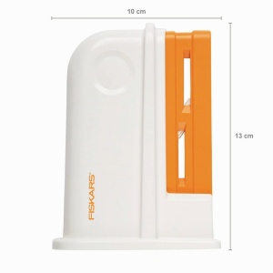 Ascutitor universal pentru foarfece Fiskars, cu capete ceramice, albportocaliu - Img 3