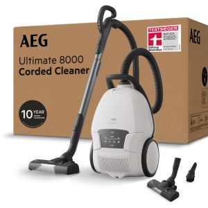 Aspirator AEG AB81U1SW, cu putere mare, filtrare HEPA, design ergonomic