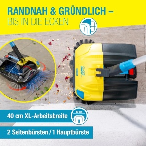 Aspirator cu acumulator GLORIA EasySweep 18V pentru interior si exterior, 40cm latime de lucru - Img 4