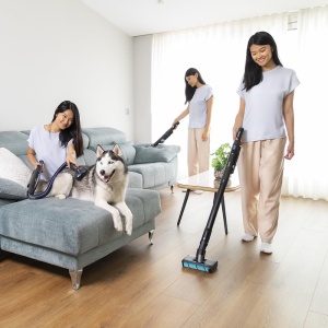 Aspirator cu matura Cecotec Scoba 2100 Twice Animal, motor digital fara perii, aspiratie de 20m kPa, 210W, design ultra-usor, cap motorizat cu perie dubla, perie pentru par de animale de companie. - Img 7