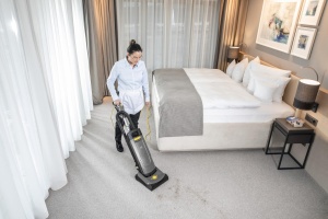 Aspirator cu perie de covor Karcher CV 30/1, vid: 19,5 kPa, putere nominala: 850 wati, recipient: 5,5 litri, furtun de aspiratie de expansiune, incl. rola de perie, sac de filtrare din lana, spuma de filtrare, duza pentru crapaturi, duza de tapiterie - Img 5