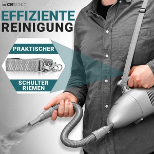 Aspirator de mana Clatronic(r) cu 700 de wati si greutate redusa | Aspirator pentru aspirarea tapiteriei, masinilor, computerelor si multe altele. | Aspirator cu cablu de 6 m si filtru permanent de praf | incl. accesorii | HS 2631 - Img 7