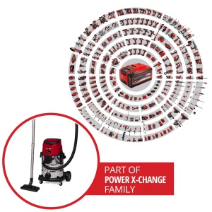Aspirator Einhell TE-VC 3625 Li S-Solo 25L ECOBOOST Mode NegruRosu - Img 2