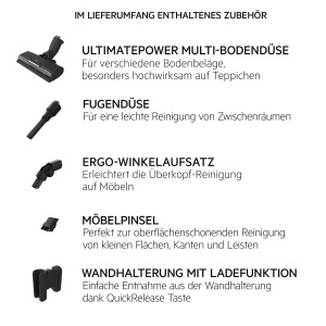 Aspirator fara fir AEG Series 7000 ECO AP71UB14AM, foarte puternic, ultrausor 2,2 kg, 70% material reciclat, pana la 50 min, 120m2, 2in1, filtrare in 5 trepte, toate etajele, automat, negru - Img 2