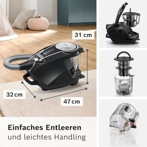 Aspirator fara sac Bosch ProSilence Serie 8 BGS7MS64 800W foarte silentios negru - Img 11