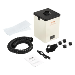 Aspirator fum de lipit VEVOR XF250U, 150W, 332 mh, 3 filtre, compact si mobil