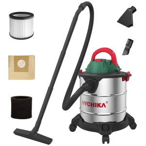 Aspirator industrial HYCHIKA 1200W, 20L, functie 3-in-1, filtru HEPA, inox